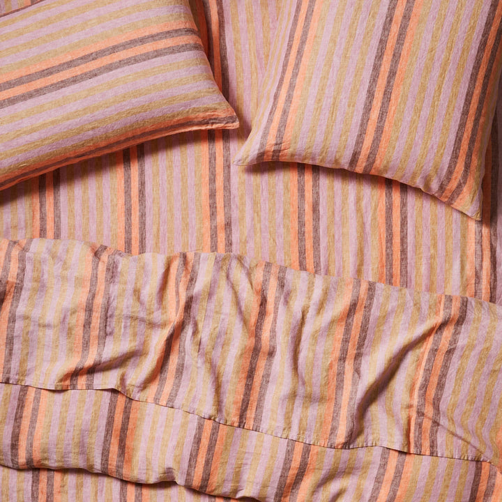 Bonnie & Neil Stripe Orange Fitted Sheet