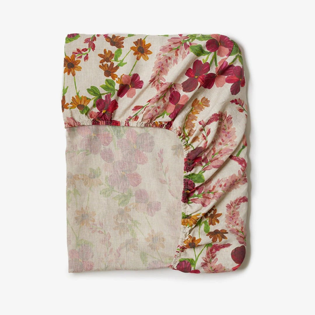 Bonnie & Neil Lupin Multi Linen Fitted Sheet