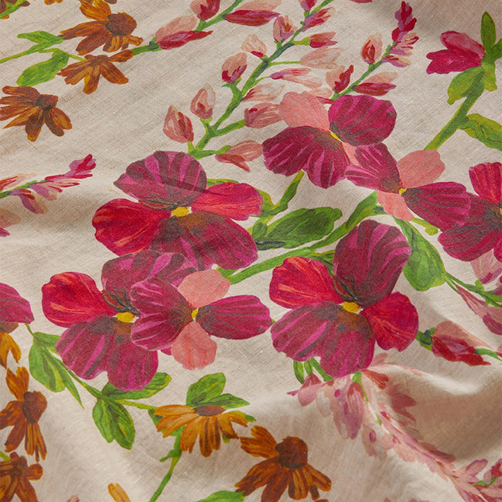 Bonnie & Neil Lupin Multi Linen Fitted Sheet