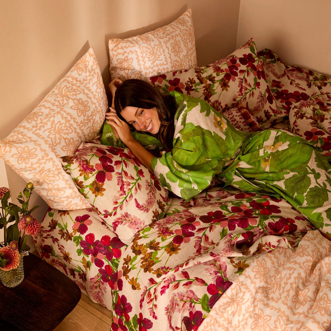 Bonnie & Neil Lupin Multi Linen Fitted Sheet