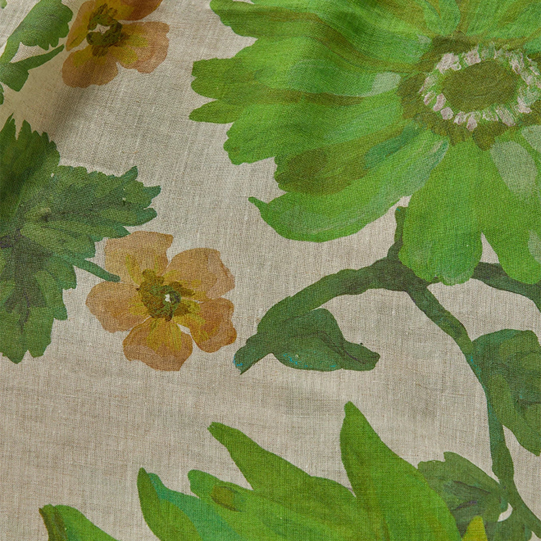 Bonnie & Neil Marigold Leaf Linen Fitted Sheet