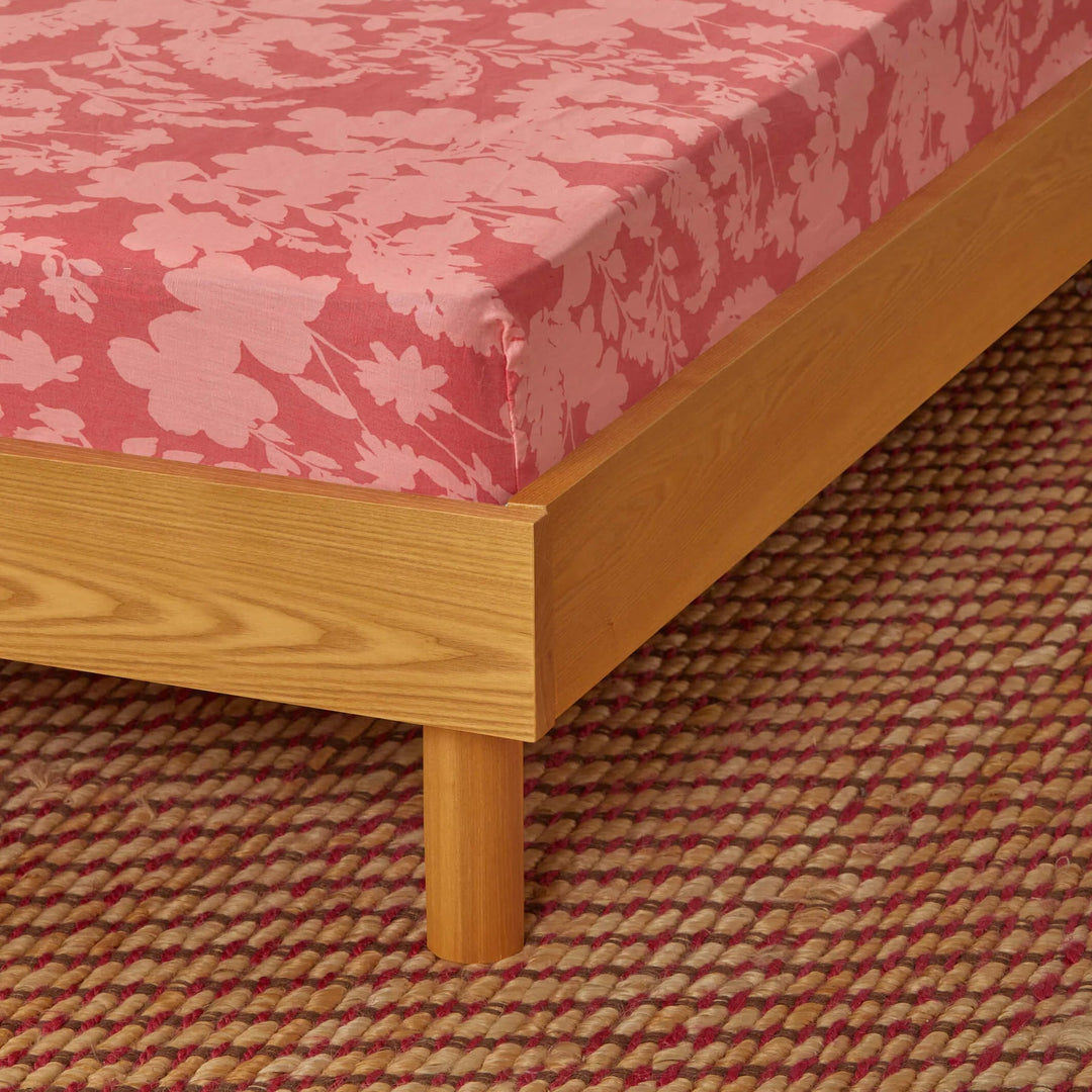 Bonnie & Neil Petal Pink Linen Fitted Sheet