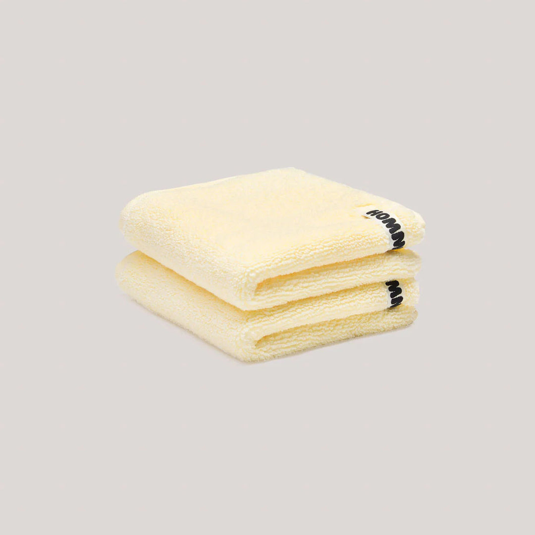 Hommey 2 Pack Face Washer - Custard
