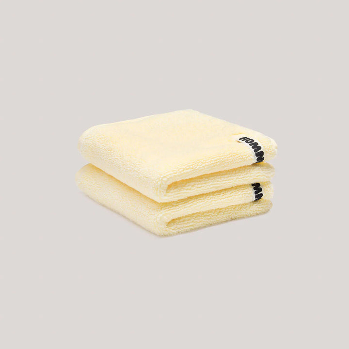 Hommey 2 Pack Face Washer - Custard