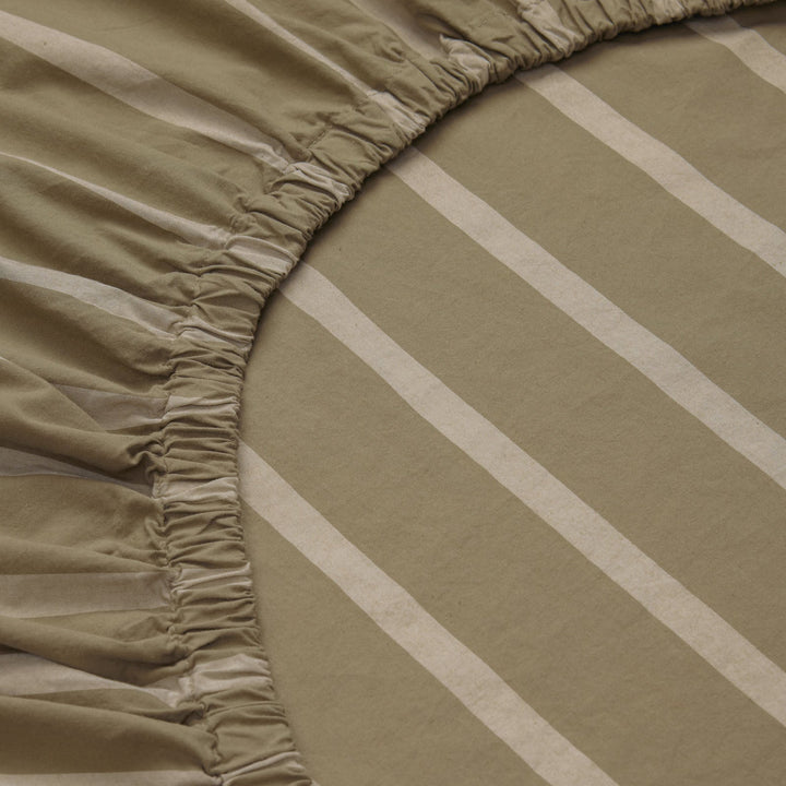 Hommey Fitted Sheet - Sage Stone