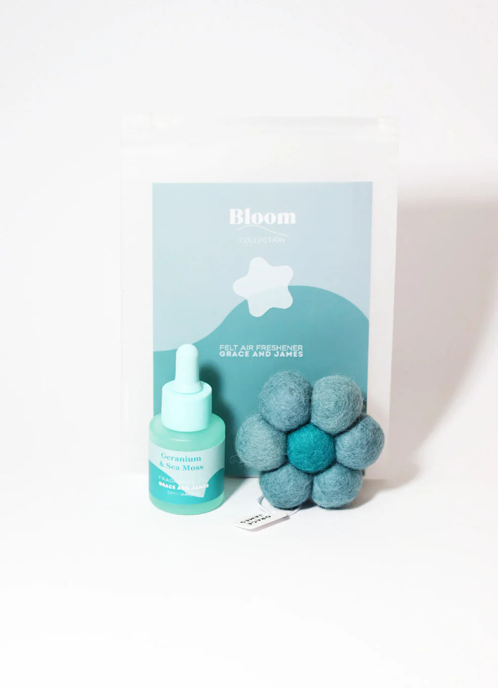 Grace and James Geranium & Sea Moss Felt Air Freshener