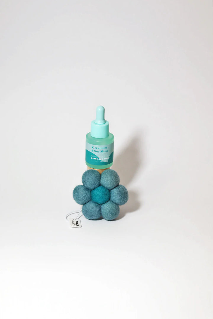 Grace and James Geranium & Sea Moss Felt Air Freshener