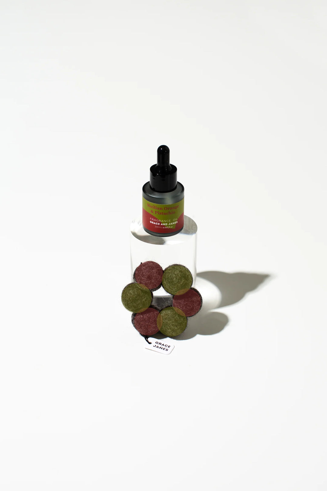 Grace and James Orange & Pistachio Felt Air Freshener