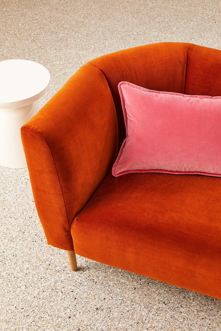 Hommey Velvet Lumbar Cushion - Bubblegum