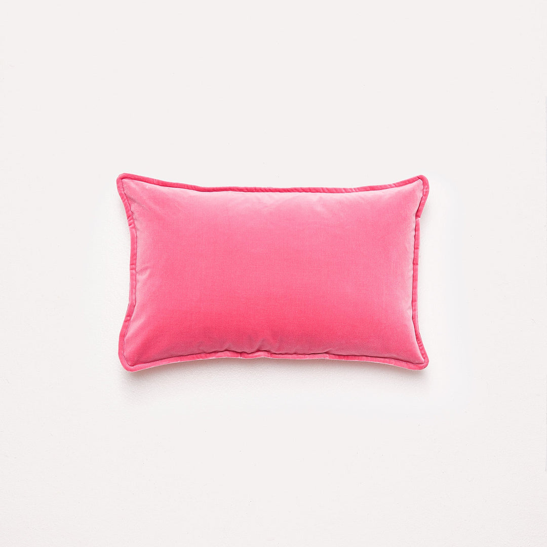 Hommey Velvet Lumbar Cushion - Bubblegum