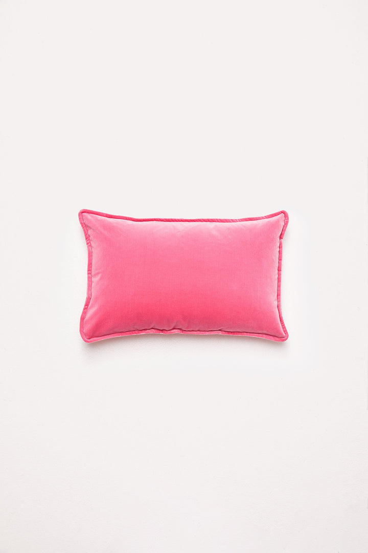 Hommey Velvet Lumbar Cushion - Bubblegum