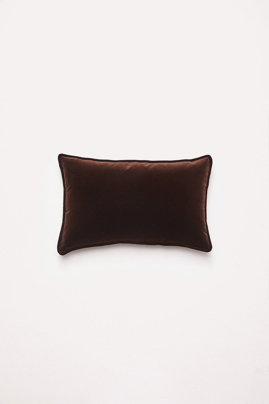 Hommey Velvet Lumbar Cushion - Chocolate