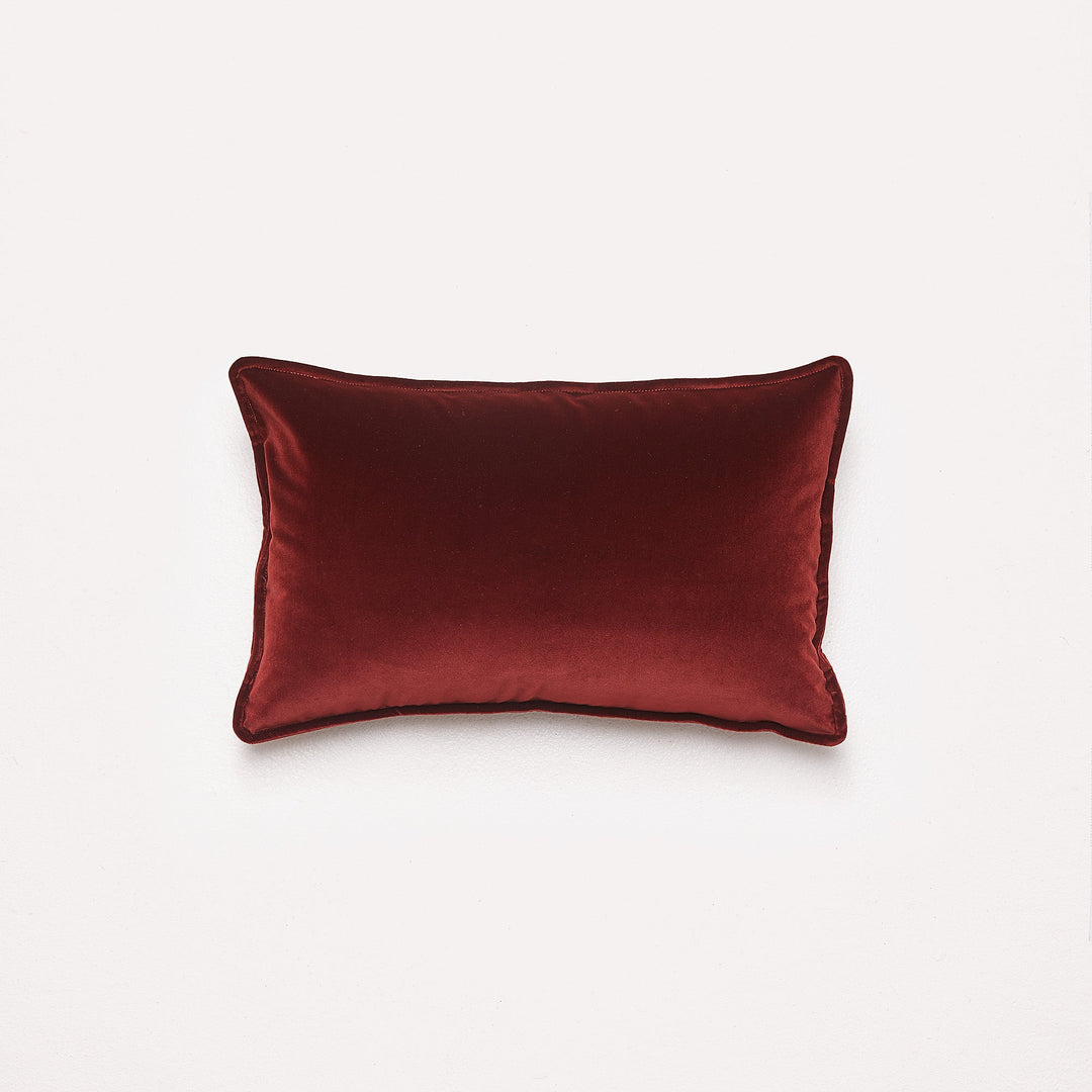Hommey Velvet Lumbar Cushion - Cognac