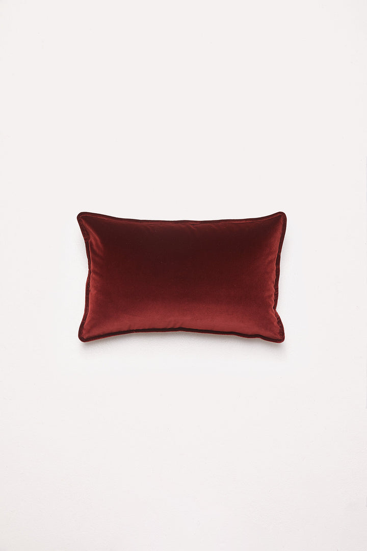 Hommey Velvet Lumbar Cushion - Cognac