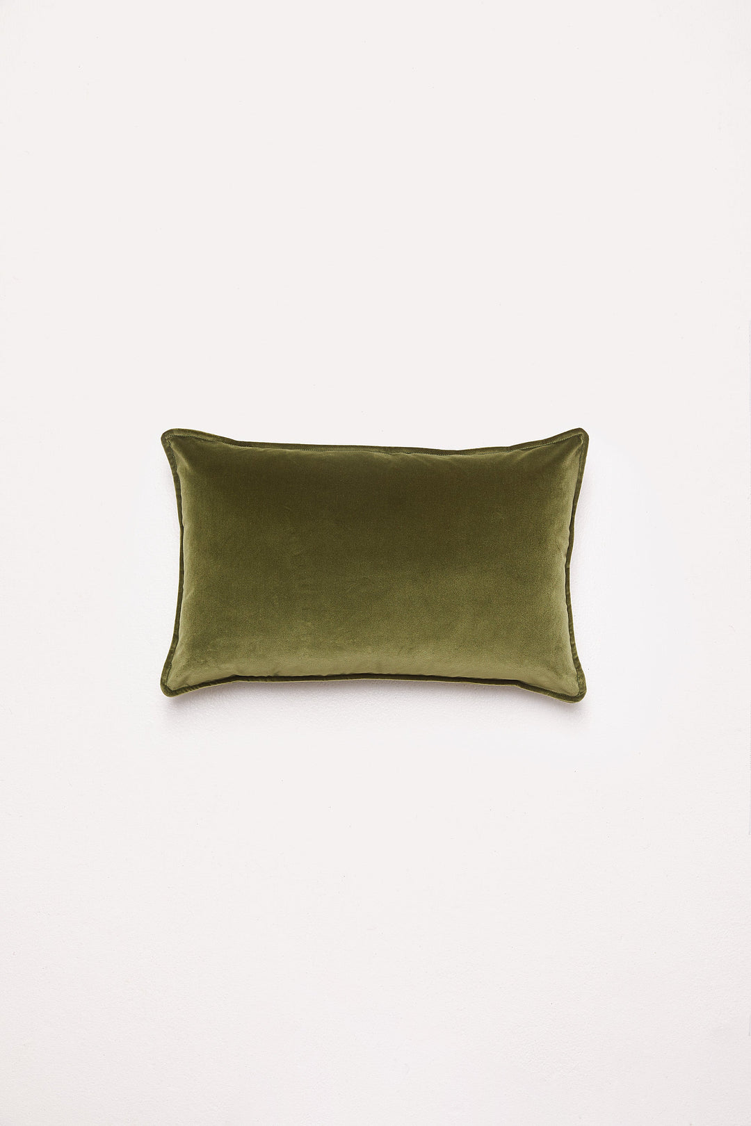 Hommey Velvet Lumbar Cushion - Sicillian Olive