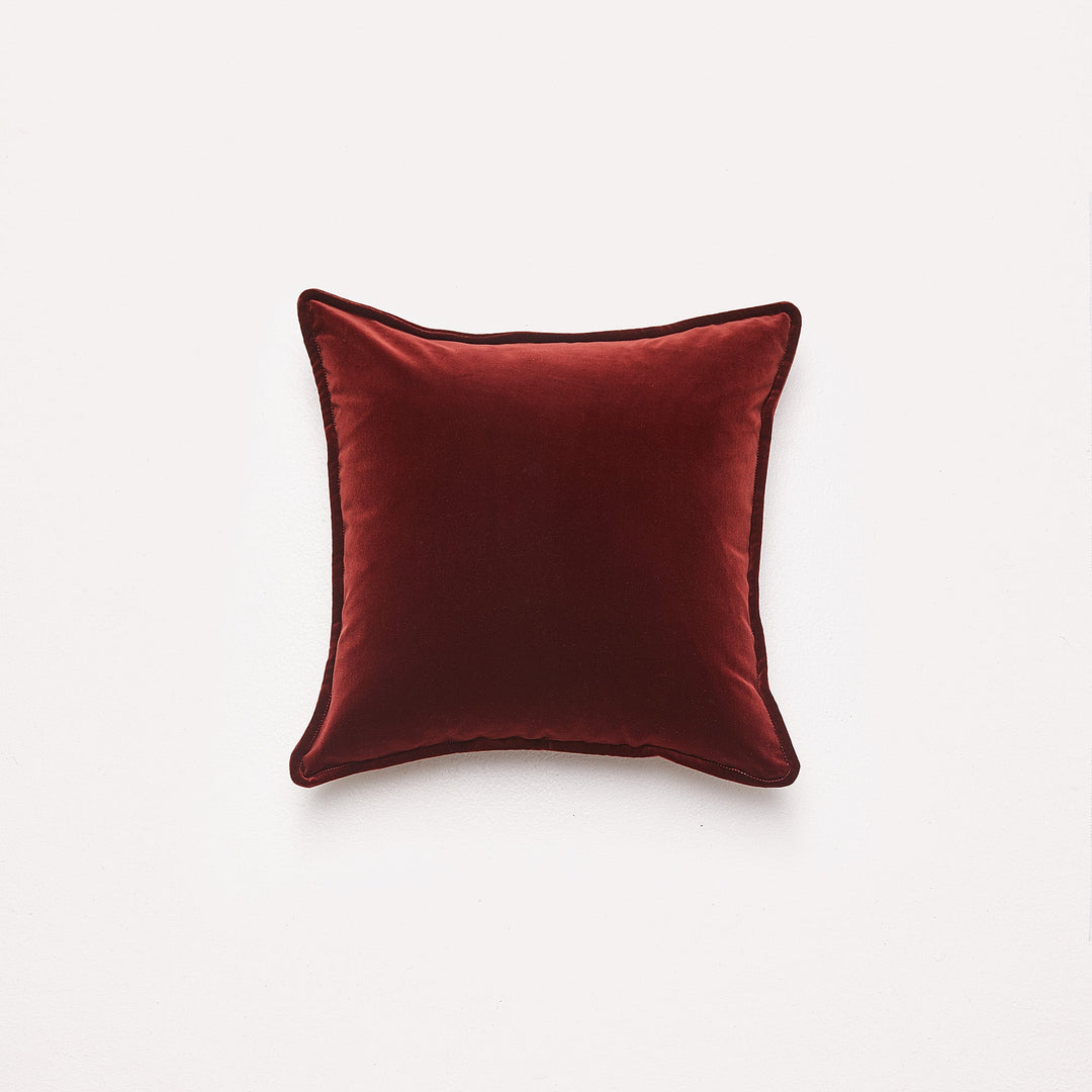 Hommey Velvet Cushion - Cognac