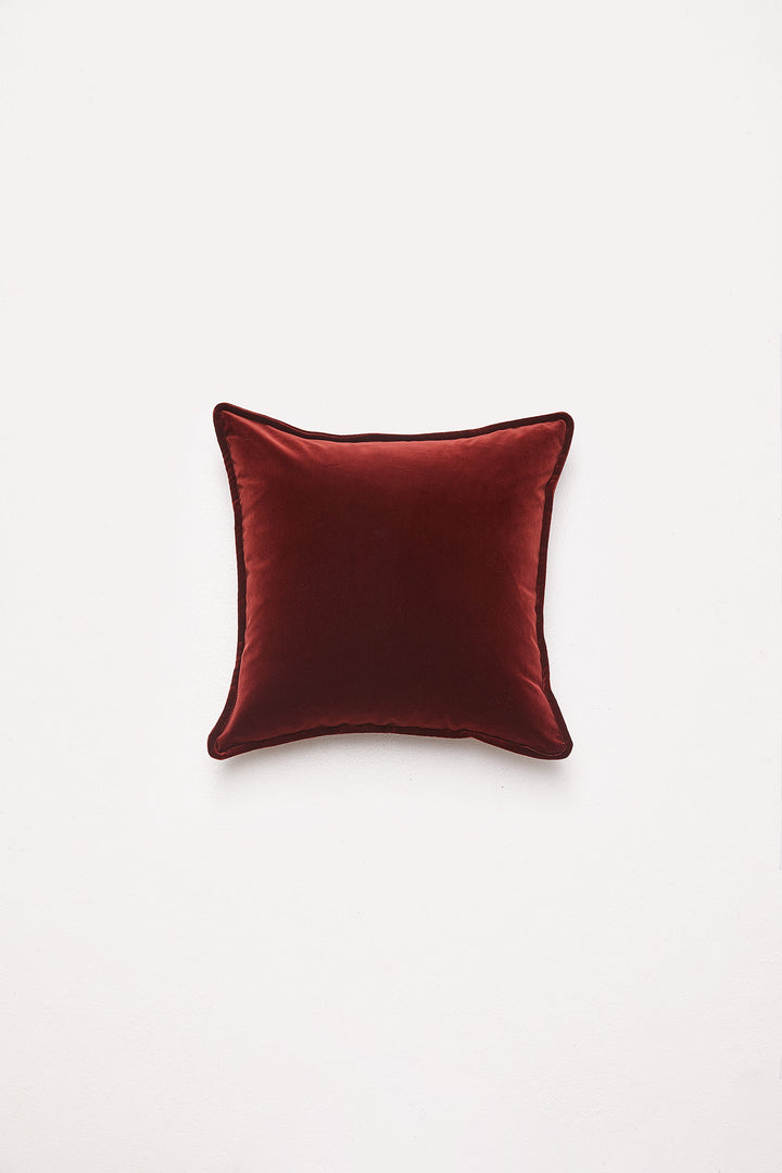 Hommey Velvet Cushion - Cognac