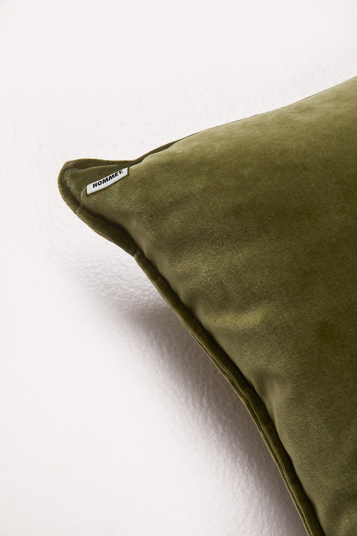 Hommey Velvet Lumbar Cushion - Sicillian Olive