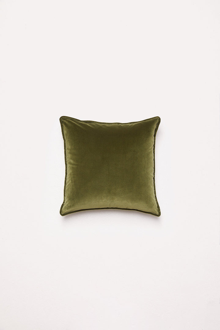 Hommey Velvet Cushion - Sicilian Olive