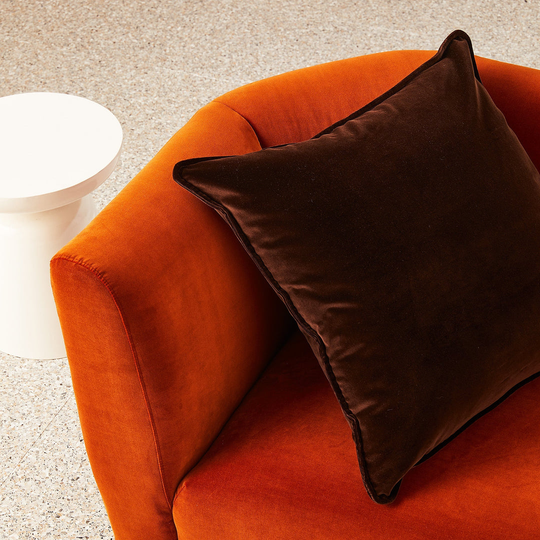 Hommey Velvet Cushion - Chocolate
