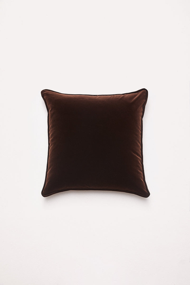 Hommey Velvet Cushion - Chocolate