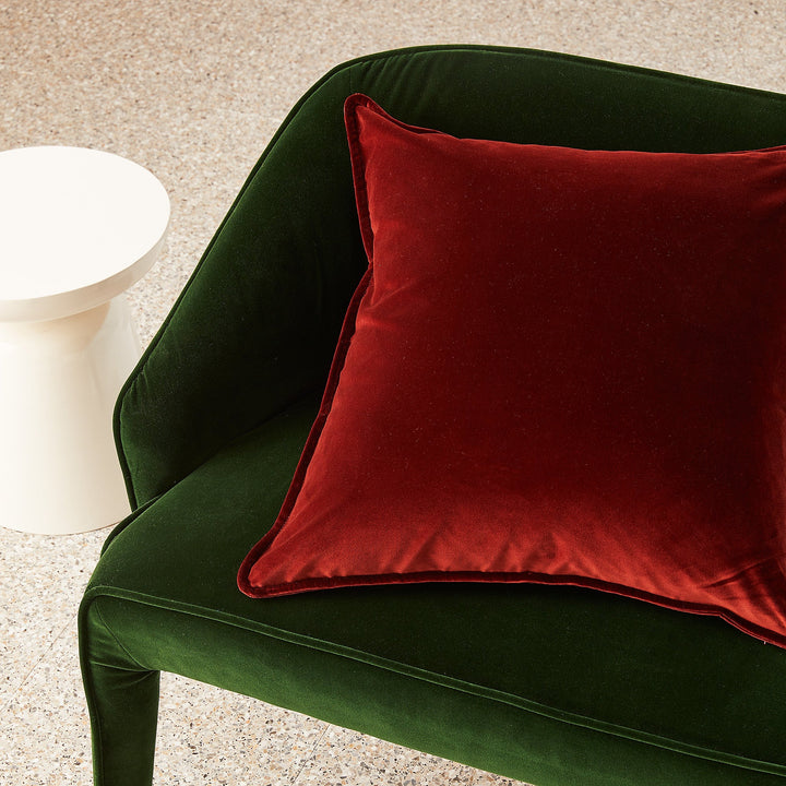 Hommey Velvet Cushion - Cognac