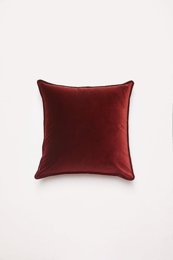 Hommey Velvet Cushion - Cognac