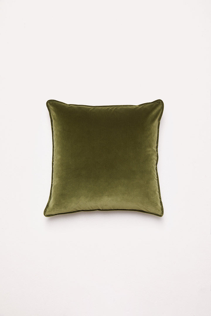 Hommey Velvet Cushion - Sicilian Olive
