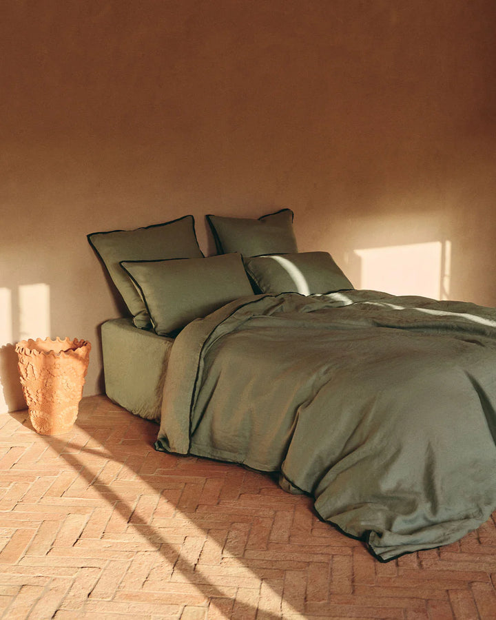 Hommey Linen Quilt Cover - Spearmint