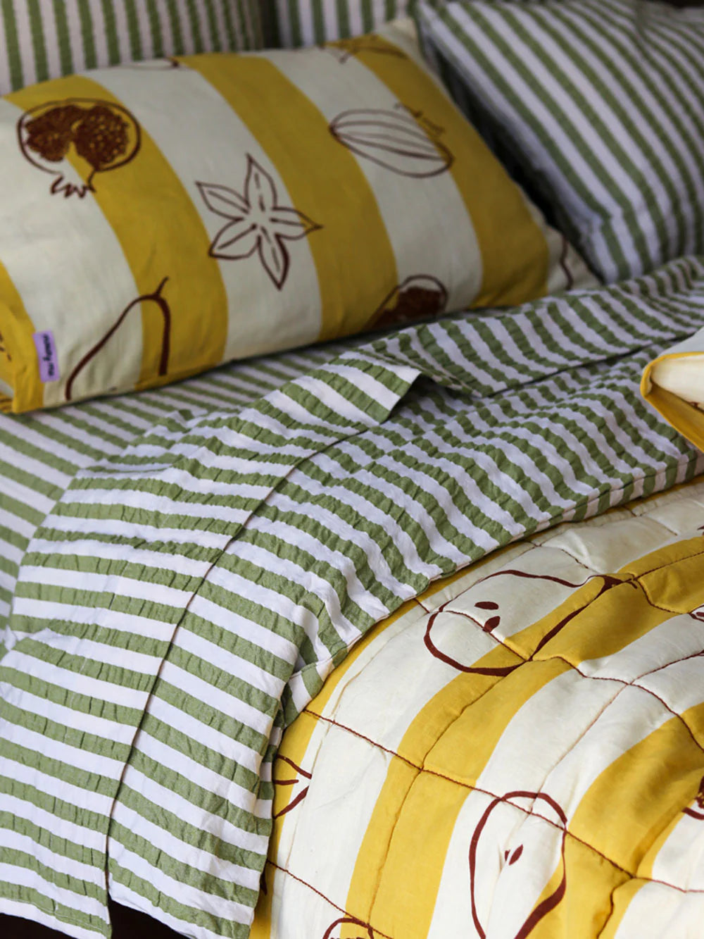 Mosey Me Pistachio Seersucker Stripe Fitted Sheet