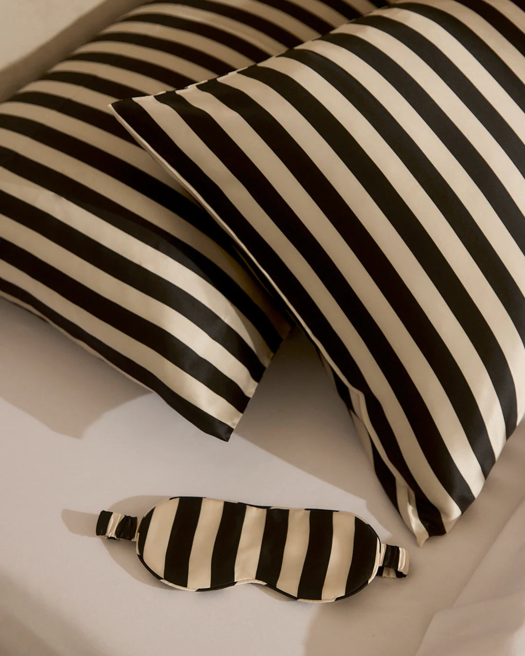 Hommey Silk Pillowcase - Vanilla Bean Stripes