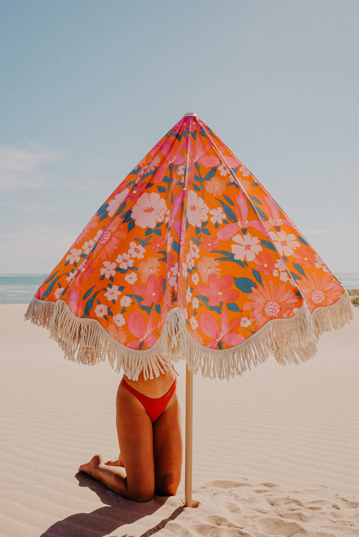 Salty Shadows Beach Umbrella - Bloom