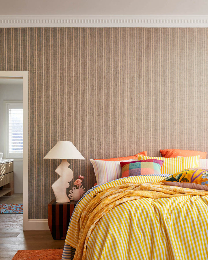 Kip & Co Limoncello Stripe Organic Cotton Quilt Cover