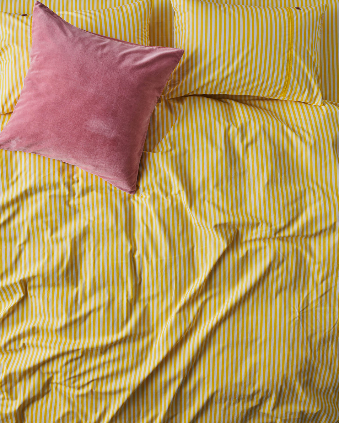 Kip & Co Limoncello Stripe Organic Cotton Pillowcases