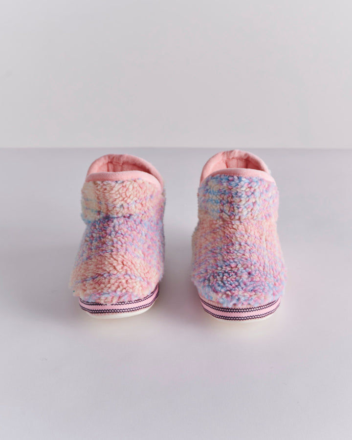 Kip & Co Pastel Dreams Tartan Sherpa Kids Ankle Boot