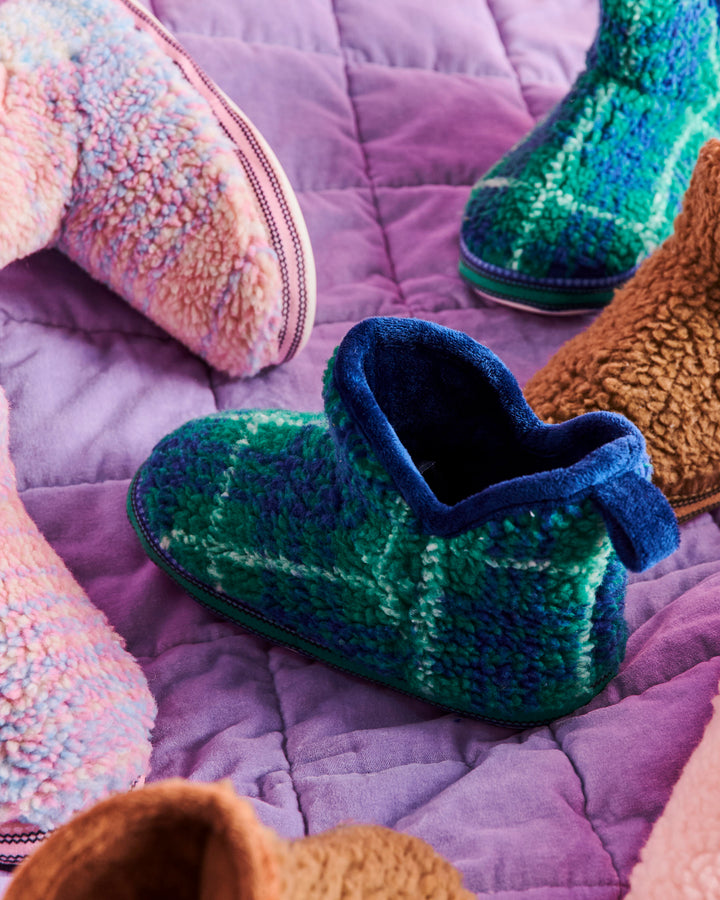 Kip & Co Wilderness Tartan Sherpa Kids Ankle Boot