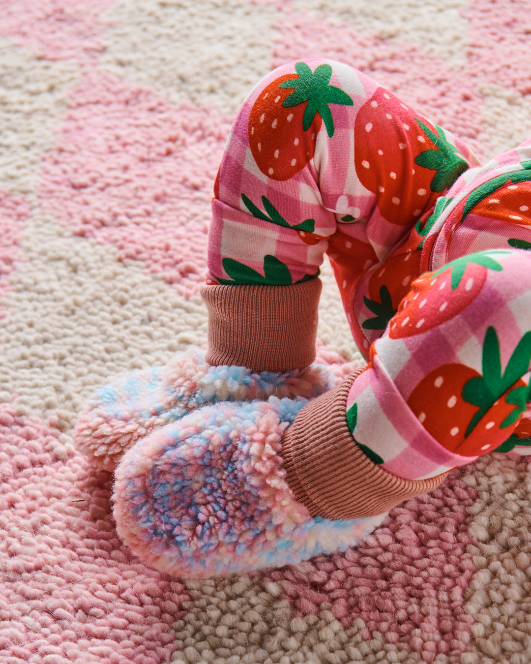 Kip & Co Pastel Dreams Tartan Sherpa Baby Booties