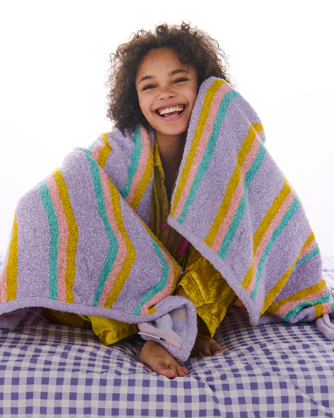 Kip & Co Mirage Stripe Boucle Blanket