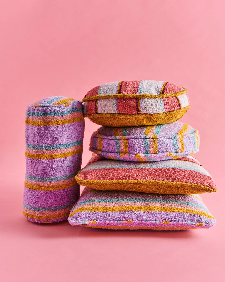 Kip & Co Mirage Stripe Square Boucle Cushion