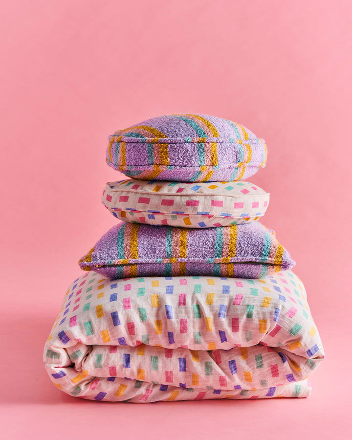 Kip & Co Mirage Stripe Square Boucle Cushion