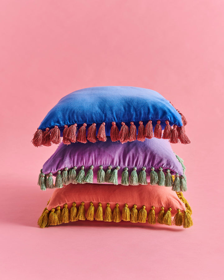 Kip & Co Wisteria Lane Velvet Tassel Cushion