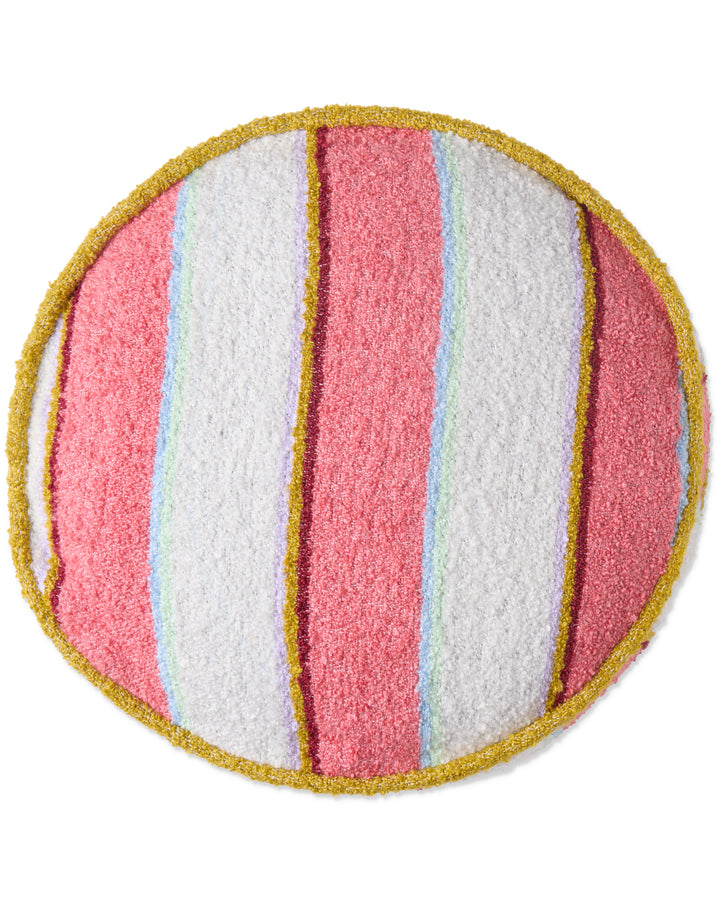Kip & Co Rose Water Stripe Boucle Pea Cushion