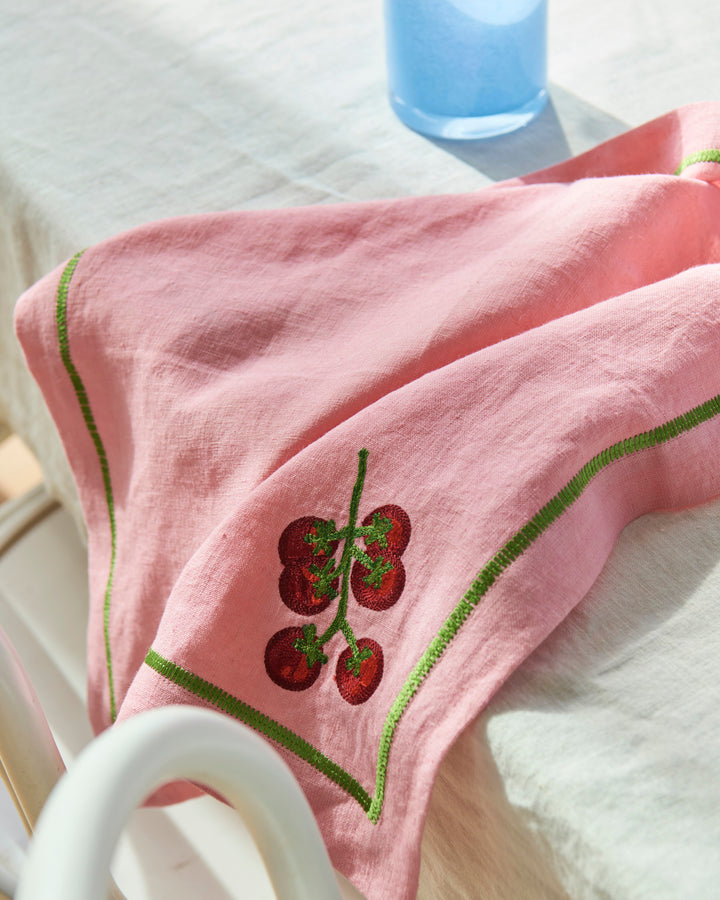 Kip & Co Supper Club Embroidered Linen 4P Napkin Set