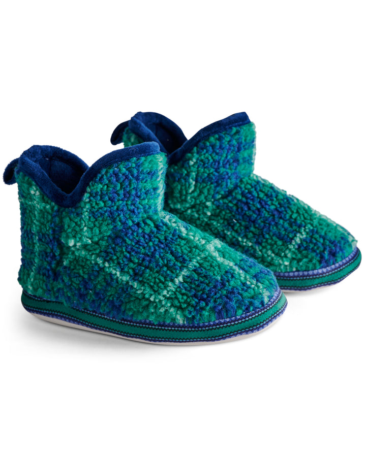Kip & Co Wilderness Tartan Sherpa Kids Ankle Boot