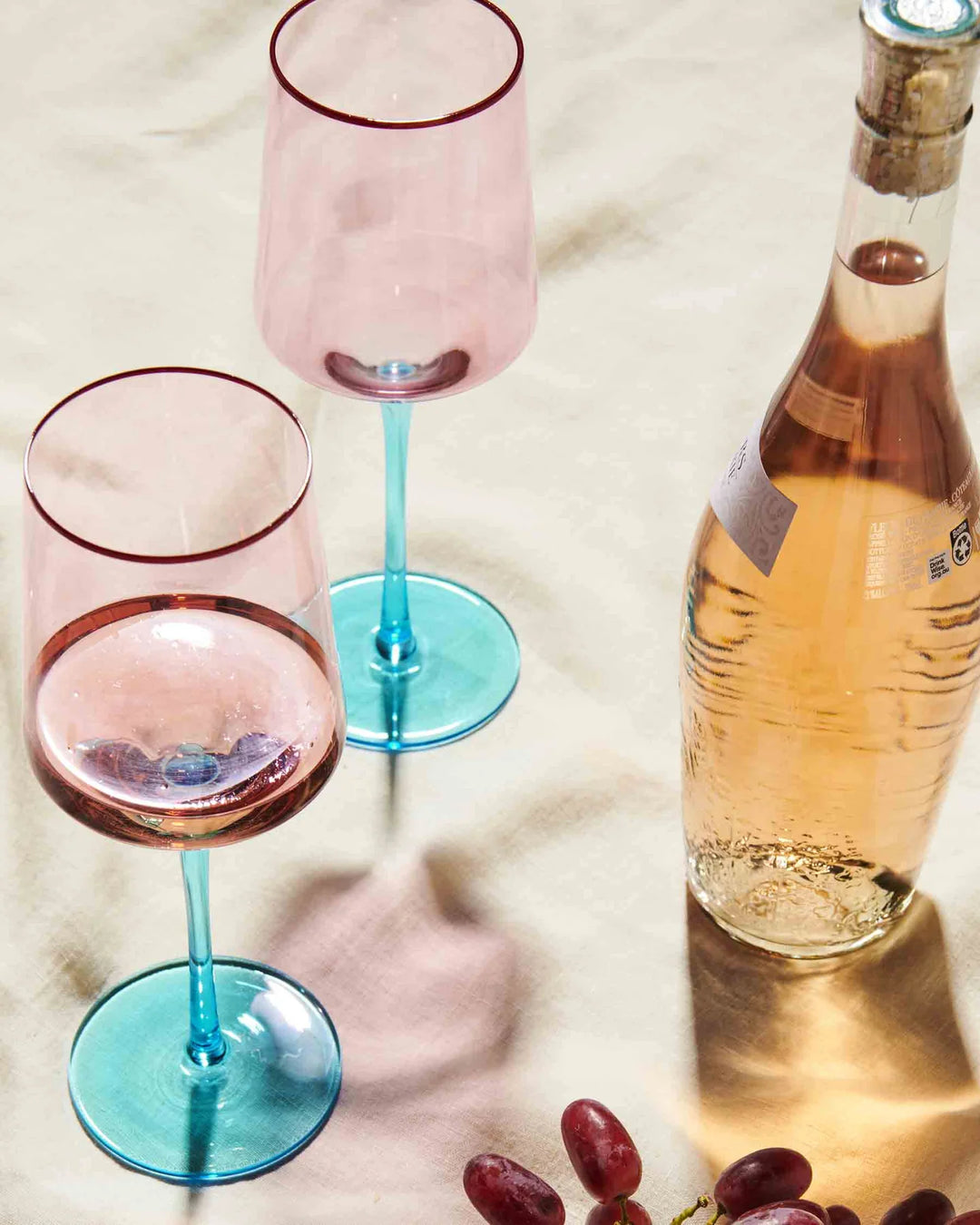 Kip & Co Rose With A Twist Vino Glass 2P Set