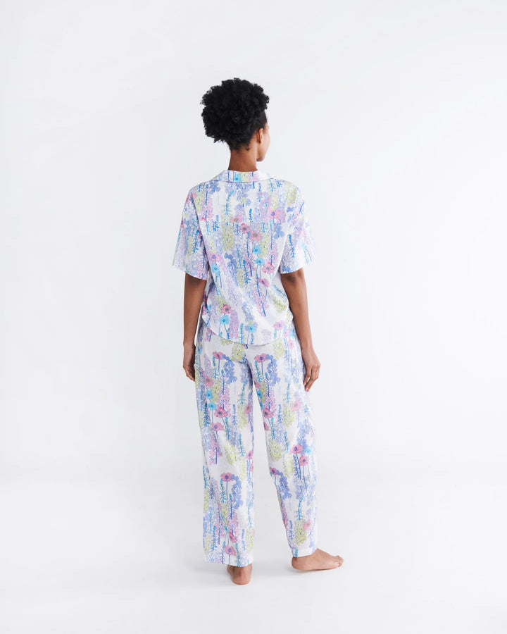 Kip & Co Foxglove Forever Organic Cotton Short Sleeve Shirt & Pant Pyjama Set