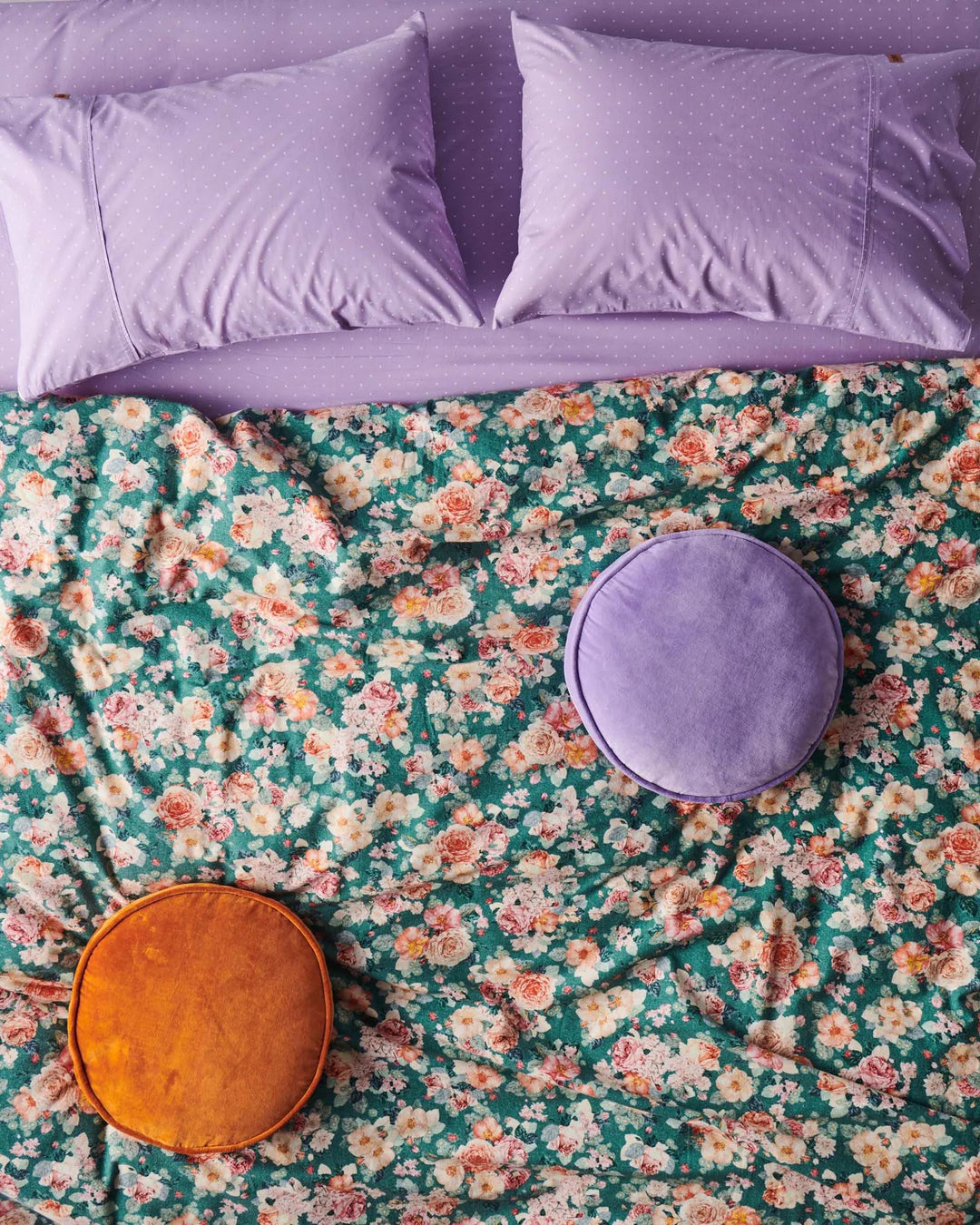 Kip & Co Marmalade Velvet Pea Cushion