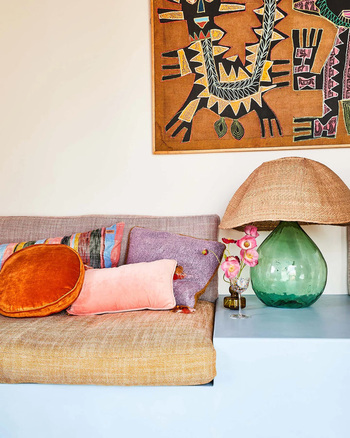 Kip & Co Marmalade Velvet Pea Cushion