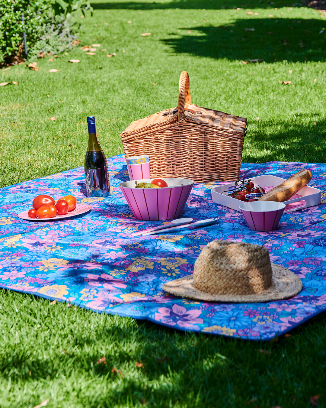 Kip & Co Bunch Of Fun Rattan Picnic Basket