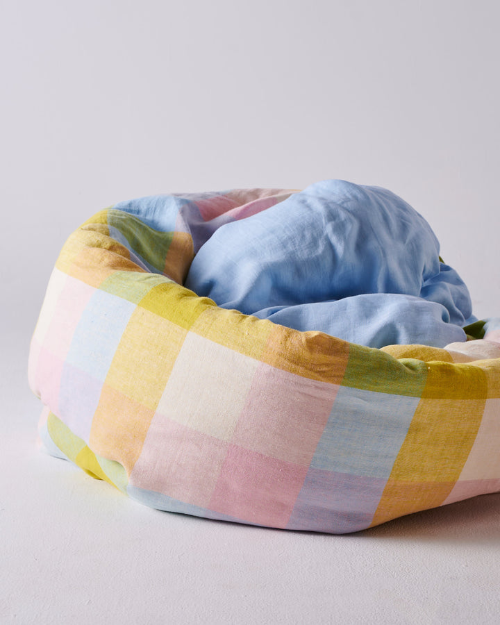 Kip & Co Corfu Tartan Linen Quilt Cover